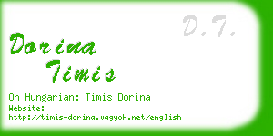 dorina timis business card